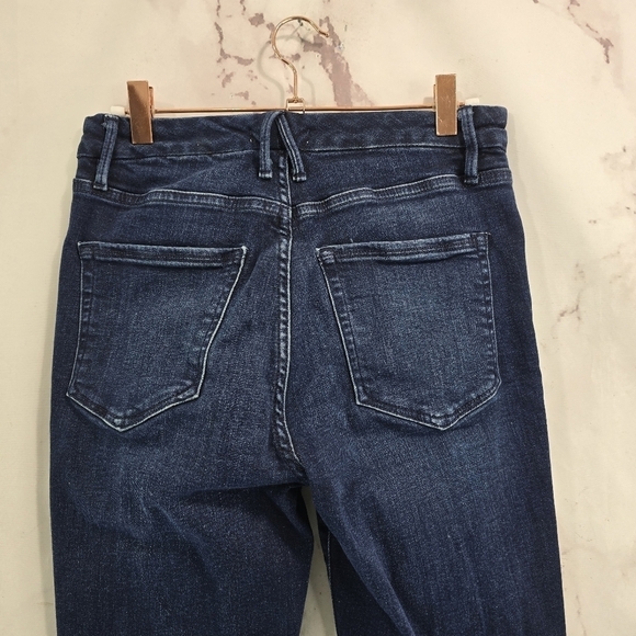 Good American Jeans Womens 4 27 High Rise Good Legs Denim Dark Wash Skinny - Picture 6 of 11